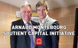 Photo 1 : M. Montebourg porte-parole de Capital Initiative 